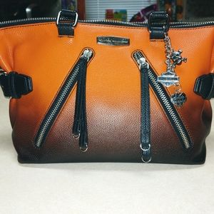 Harley Davidson Orange to Black Ombre Purse